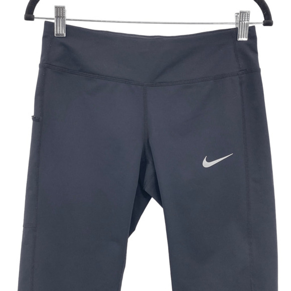 Nike Black Dri-Fit Athletic Capri Pants SZ Small Ankle Pants Pull-On Leggings - Picture 3 of 14